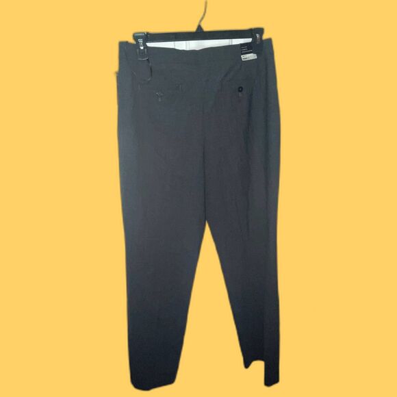 NWT Jones New York Easy Care Stretch Size 14 Gray Casual Pants Straight Leg - Picture 2 of 5